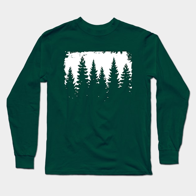 Forest silhouette Long Sleeve T-Shirt by PallKris